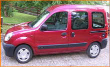Renault Kangoo 1,9 D / Mixta 5 plazas roja
